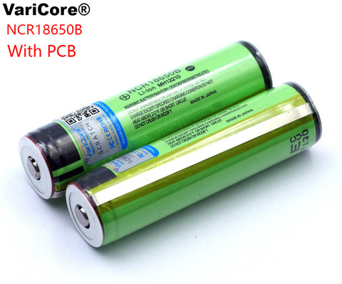 VariCore Protect оригинальный 18650 NCR18650B 3400 мАч перезаряжаемый литий-ионный аккумулятор с PCB 3,7 V батареи ► Фото 1/1