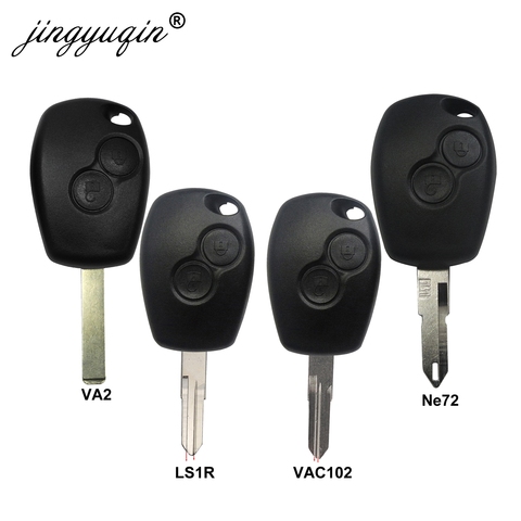 Jingyuqin 10 шт., 2 кнопки, дистанционный ключ-брелок от машины, чехол для Renault Megane Modus Clio Logan Sandero Duster Nissan VAC102 Ne72 VA2 ► Фото 1/3