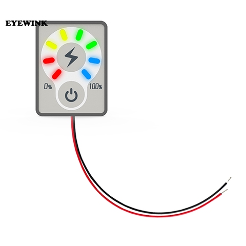 Светодиодный индикатор емкости литиевой батареи 2-7s 12 в 24 В, цифровой дисплей, сенсорный индикатор обнаружения заряда батареи ► Фото 1/3