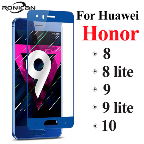 Защитное стекло Honor, высокопрочное, полностью закрывает экран, подходит для Huawei Honor 9 Lite, 8 Lite, Honor 9, 8, 10 ► Фото 1/6