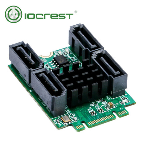 IOCREST M.2(PCIe ) B + M ключ слот для 4 порта Внутренний SATA 6G адаптер ► Фото 1/1