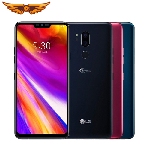 Оригинальный сотовый телефон LG G7 ThinQ, 6,1 дюйма, восемь ядер, 4 Гб ОЗУ 64 Гб ПЗУ, LTE, 4G, двойная задняя камера 16 МП, 1440x3120, Android, разблокированный ► Фото 1/6