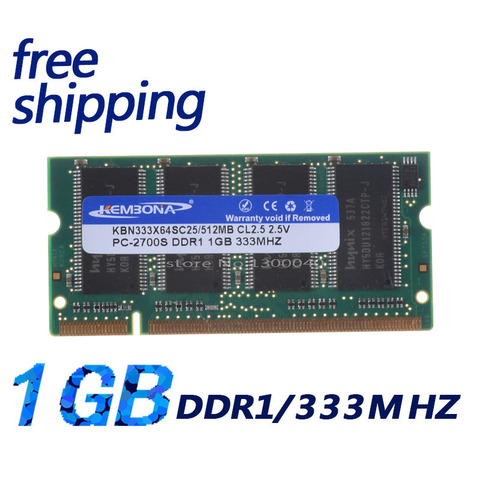 KEMBONA DDR1 1GB PC2700 для всех материнских плат DDR333 1G 200PIN SODIMM, память для ноутбука SO-DIMM RAM DDR, бесплатная доставка ► Фото 1/3