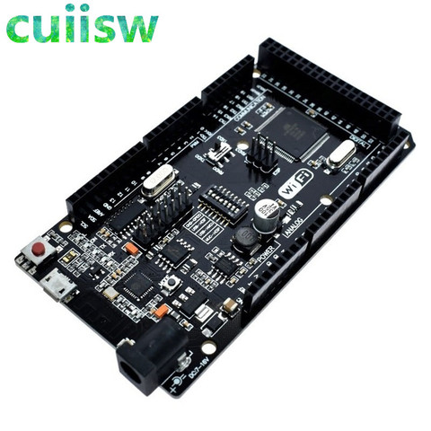 Cuiisw Mega2560 + WiFi R3 ATmega2560 + ESP8266, 32 Мб памяти, Φ CH340G. Совместимость с Arduino Mega NodeMCU для WeMos ESP8266 ► Фото 1/2