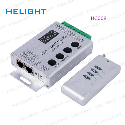 DC5-24V RF4Keys HC008 Программируемый rgb светодиодный контроллер пикселей 133 режима эффекта для ws2812 ws2811 2801 светодиодный светильник-лента ► Фото 1/1