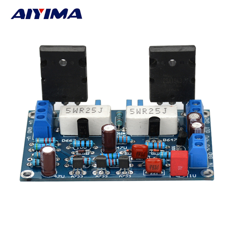 Аудио усилитель AIYIMA 100 Вт 2SC5200 + 2SA1943, плата Hi-Fi моноканальный усилитель, двойной DC35V динамик, домашний кинотеатр, сделай сам ► Фото 1/6