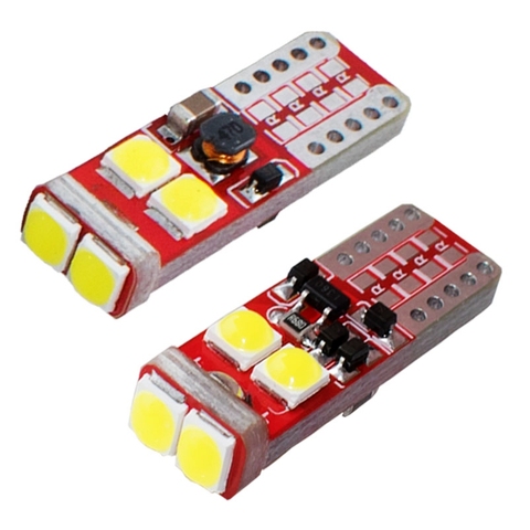 2 шт., супер яркие чипы T10 W5W 1000LM 6 SMD XBD, светодиодный парковочные фары автомобиля, источник, Купольные лампы для чтения автомобиля, клиновидная задняя боковая лампа ► Фото 1/6