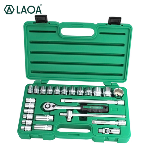 Набор гаечных ключей LAOA, комплект инструментов с трещоткой для ремонта автомобилей ► Фото 1/1