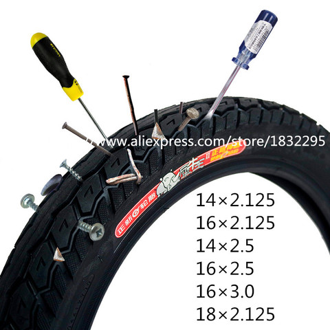 1 шт. шины для электрического велосипеда CST s 16x2.125/14x2.125/18*2,125 rhino шины для электрического велосипеда, велосипедные шины 16*3,0/22*2,125 ► Фото 1/3