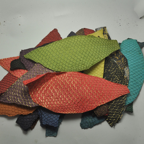 25*10 см цветной оригинальный лососевый рыбья кожа, разные цвета, сделай сам, сумка, ремень, аксессуары для обуви ► Фото 1/5