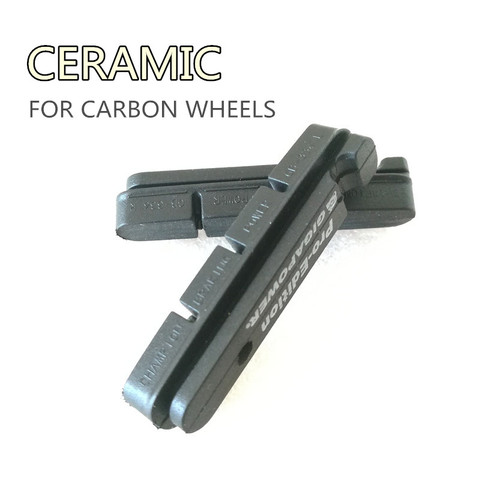 2 пары углеродных тормозных колодок, углеродные колодки для колес, керамический материал, подходит для Shimano SRAM и CHAMPION, углеродные диски, б/у, высокое качество ► Фото 1/6