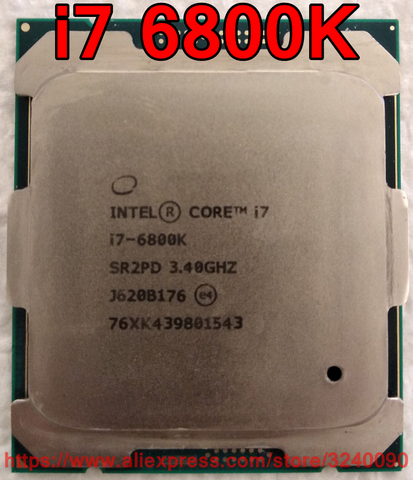 Оригинальный процессор Intel CORE i7 i7 6800K, телефон 3,40 ГГц, 15 Мб, 6-ядерный ► Фото 1/1