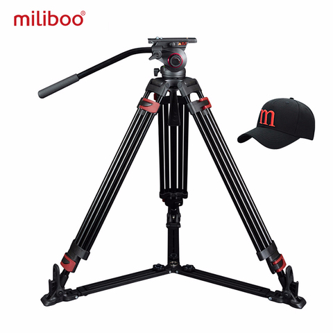 Miliboo MTT609A Профессиональный сверхмощный штатив с гидравлической головкой шаровой камеры для видеокамеры/DSLR Штатив для видео нагрузка 15 кг ма... ► Фото 1/6