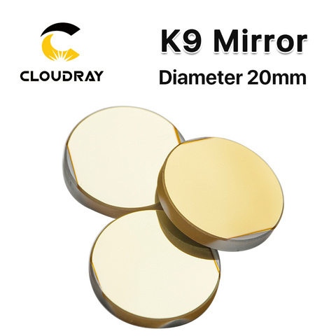 Cloudray диаметр 20 мм K9 CO2 Лазерное отражающее зеркало стеклянный материал с золотым покрытием для фотографий ► Фото 1/5