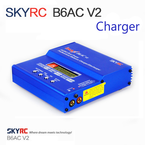 Оригинальное зарядное устройство SKYRC iMAX B6AC V2, 50 Вт, балансирующее зарядное устройство для аккумуляторов Lipo, зарядное устройство для радиоуправляемого вертолета, квадрокоптера, дрона, зарядное устройство для аккумулятора ► Фото 1/6