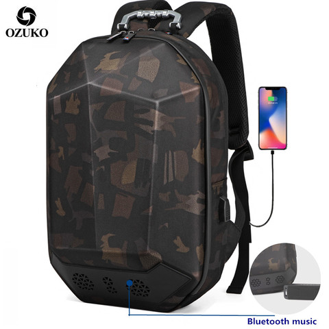 Рюкзак OZUKO мужской, для ноутбука 15,6 дюйма, водонепроницаемый, для подростков, школьный ранец, многофункциональный, для путешествий, Mochila, USB, ... ► Фото 1/6