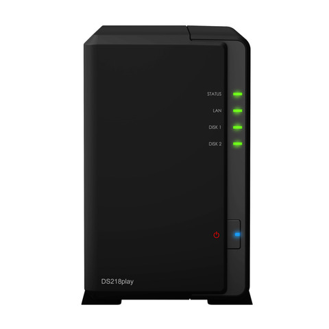 Дисковая станция NAS Synology DS218play, 2 отсека, бесдисковый nas-сервер nfs, сетевое хранилище, облачное хранилище, дисковая станция NAS, 2 года гарантии ► Фото 1/5