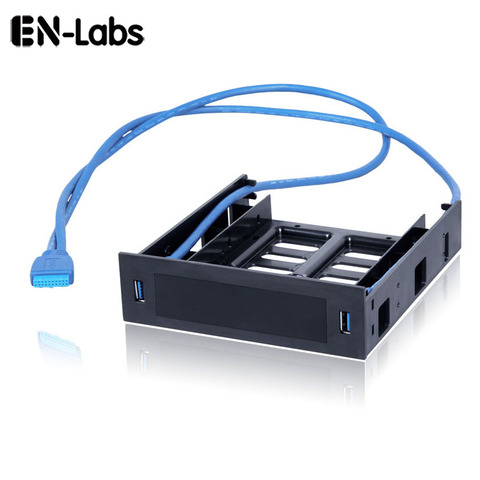 Передняя панель En-Labs 2 x USB 3,0 с устройством 3,5 дюйма/HDD или 2,5 дюйма SSD/HDD на 5,25 дисков ► Фото 1/3