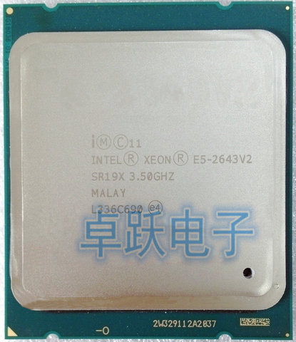 Оригинальный процессор Intel Xeon 3,50 V2, 6 ядер, ГГц, 25 Мб, 22 нм, LGA2011, E5 2643V2, процессор, бесплатная доставка ► Фото 1/1