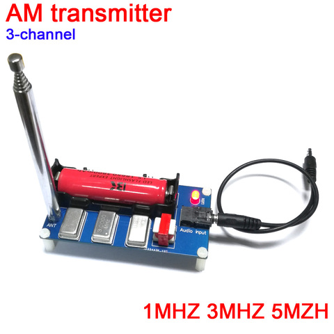 3-канальный AM передатчик 1MHZ 3MHZ 5MZH 3CH с антенной для радио приема плеер передатчик или телефон ► Фото 1/2