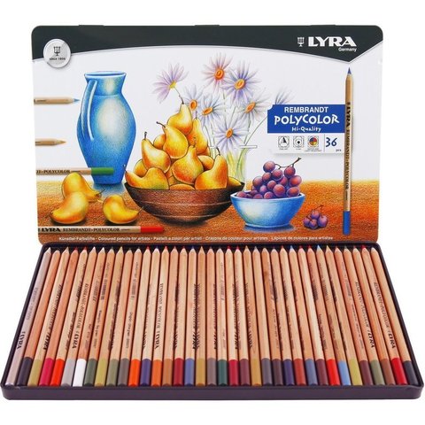 Набор цветных карандашей LYRA для рисования, 36/72 цветов, многоцветные цветные карандаши для рисования, цветные карандаши, товары для рукодели... ► Фото 1/6