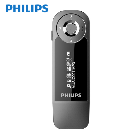 MP3 плеер Philips 8 ГБ, мини-клип, с экраном, мини-зажим, цифровой Mp3 Hi-Fi плеер с FM-радио, USB, SA1208 ► Фото 1/6