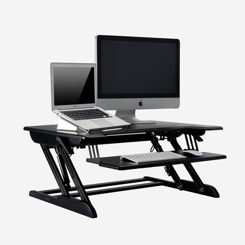 Hyvarwey ID-36 EasyUp Регулируемая по высоте стойка для сидения, складной стол для ноутбука/стойка-держатель для монитора с поддоном для клавиатуры ► Фото 1/6
