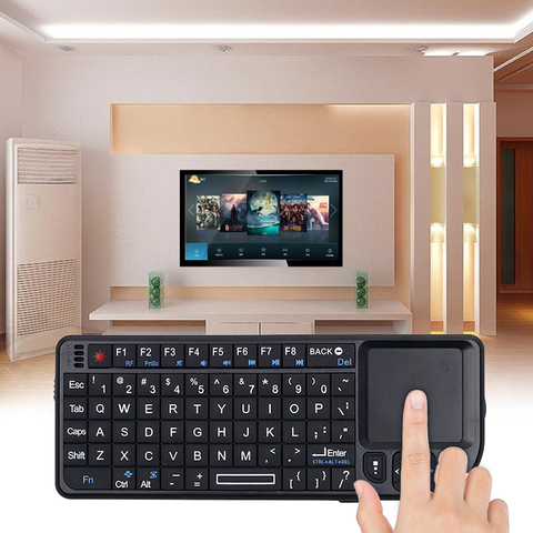 Беспроводная мини-клавиатура kebidumei, воздушная мышь 2,4G, ручной тачпад для игр, для телефона, приставки smart tv, android 2,4G ► Фото 1/5