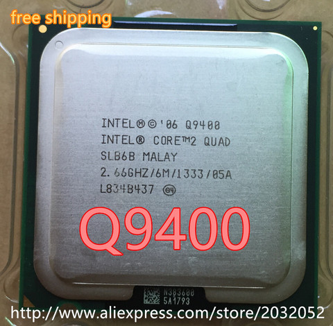 Оригинальный процессор Intel Core 2 Quad Q9400 q9400 процессор (2,66 ГГц/6 м/1333 ГГц) Socket 775 настольный процессор ► Фото 1/1