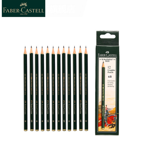 Faber Castell 9000 карандаши для эскизов 12/16 шт. Faber Castell художественные Графитовые Карандаши для письма затенение скетч черный свинцовый дизайн ► Фото 1/6