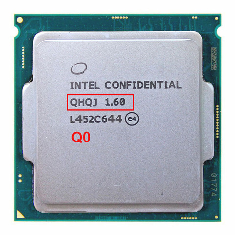 Инженерный образец процессора intel core i7 QHQJ, 6400T, графическое ядро SKYLAKE AS QHQG, HD530, 1,6G, 4 ядра, 8 потоков ► Фото 1/5