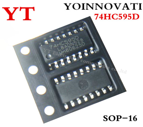 20 шт./лот 74HC595D 74HC595 HC595D переключение 8 бит IC 16-SOIC лучшее качество. ► Фото 1/2