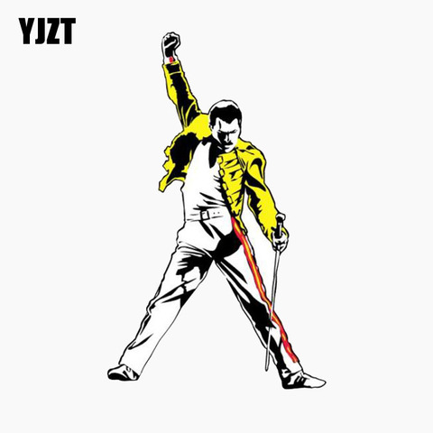 YJZT 9,3 см * 15,2 см Автомобильная наклейка забавная королева Freddie Mercury Music Светоотражающая наклейка на заднюю часть автомобиля ► Фото 1/6