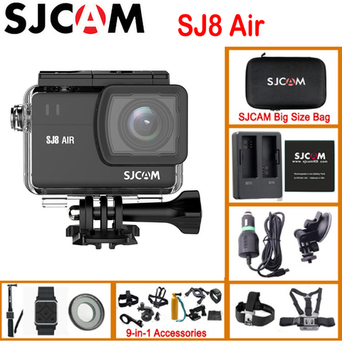 Экшн-камера SJCAM SJ8Air, сенсорный экран 14 МП, Wi-Fi, 1200 мАч, DV, видеокамера, дистанционное управление, водонепроницаемая Спортивная камера, полный комплект, коробка ► Фото 1/1