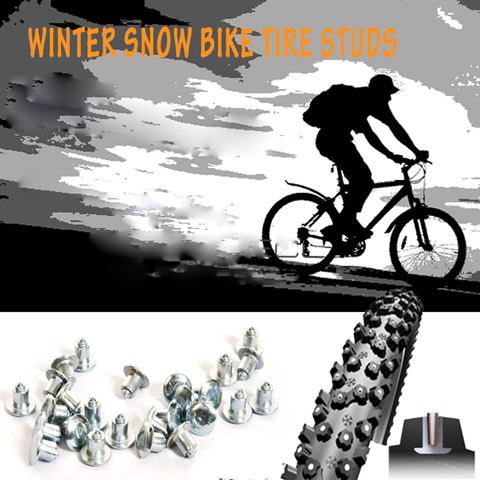 Шипы для велосипедных шин 50 шт., шипы для мотоциклов для зимних шин fatbike, плоские Шипы С Твердосплавными наконечниками ► Фото 1/6