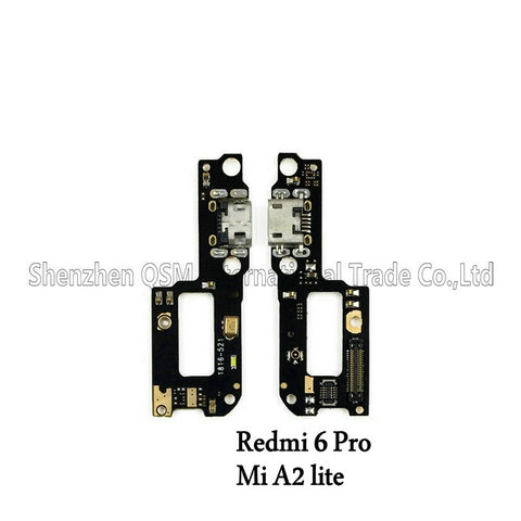 USB зарядное устройство для Xiaomi Mi A2 Lite/ Redmi 6 Pro / Redmi Note 6Pro, док-станция для зарядки, разъем для печатной платы, гибкий кабель, детали ► Фото 1/2