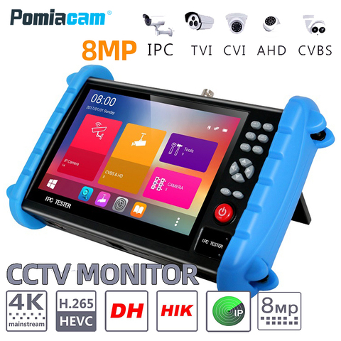 IPC-XATC 7 дюймов 5 в 1 HD H.265 4K IP CCTV тестер монитор 8 МП 5 Мп 1080P AHD CVI TVI аналоговый CVBS тестер камеры RJ45 WIFI ONVIF ► Фото 1/5