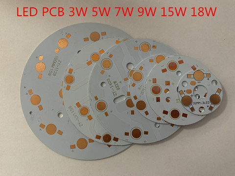 10 шт. 50 шт./партия светодиодный чип pcb Бусины 1 Вт 3 Вт 5 Вт 7 Вт 9 Вт 12 Вт 15 Вт 18 Вт 100 мм высокомощный светодиодный теплоотвод алюминий 20 мм Базова... ► Фото 1/6