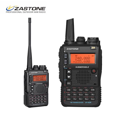 Портативная мини-рация Zastone, VHF 136-174 МГц UHF 400-520 МГц CB Любительская радиосвязь 128 каналов, двухсторонняя радиосвязь, телескопический радиоприе... ► Фото 1/6