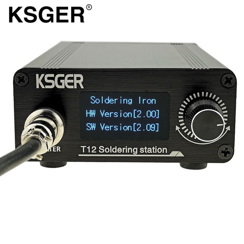 Паяльная станция KSGER T12 V2.0 STM32, цифровой OLED-контроллер температуры, электрический сварочный инструмент, наконечники B2 BC2 D24 ► Фото 1/6