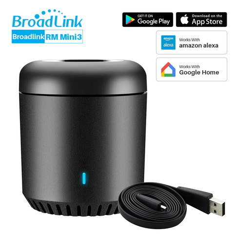 Broadlink RM Mini 3/RM4C мини WiFi 4G ИК пульт дистанционного управления через приложение управление Умный дом работает с Alexa Echo Google Home Mini ► Фото 1/6