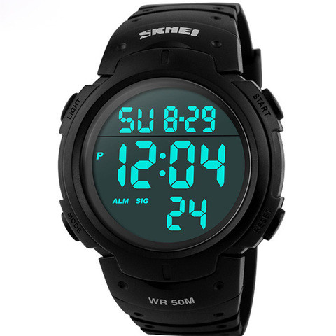 Skmei мужские спортивные часы лучший бренд класса люкс для дайвинга цифровые светодиодные военные часы мужские модные повседневные электронные наручные часы для мужчин ► Фото 1/6