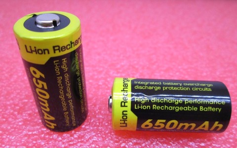 Новая литиевая батарея NITECORE 3,7 В NL166 / RCR123A RCR123 CR123 CR123A 123 16340 650 мАч, перезаряжаемые литий-ионные батареи ► Фото 1/1