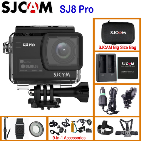 Экшн-камера SJCAM SJ8 Pro SJ8 Series, камера для шлема с 4K, 60 FPS, Wi-Fi, дистанционным управлением, чипсет Ambarella, UltraHD качество 4K/60FPS, цифровая видеокамера для экстремального спорта ► Фото 1/5