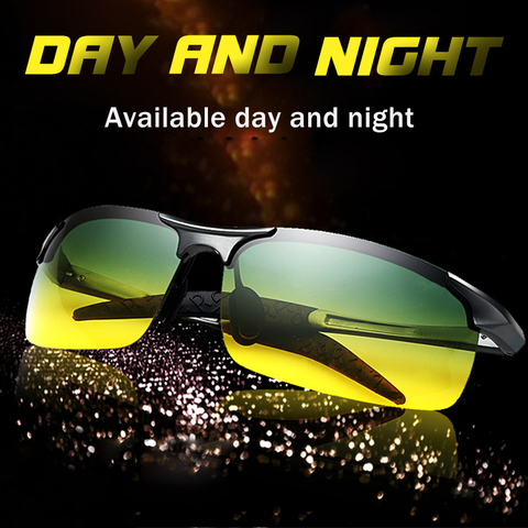 Мужские и женские очки для вождения, поляризационные очки с защитой UV400, для дня и ночи ► Фото 1/6
