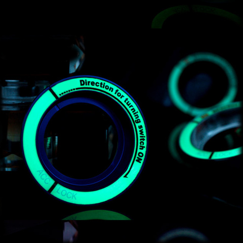 Автомобильная светящаяся наклейка на зажигание, декоративные наклейки, кольцо для защиты ключей, круг для Ford Focus 2 3 4 MK2 MK3 MK4 ST RS kuga 05-16 ► Фото 1/5