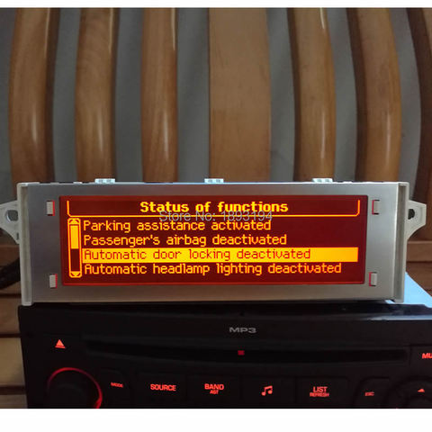 Автомобильный 12-контактный дисплей с поддержкой USB, Bluetooth, 4 меню, красный монитор для Peugeot 307 407 408 citroen C4 C5, красный экран ► Фото 1/5
