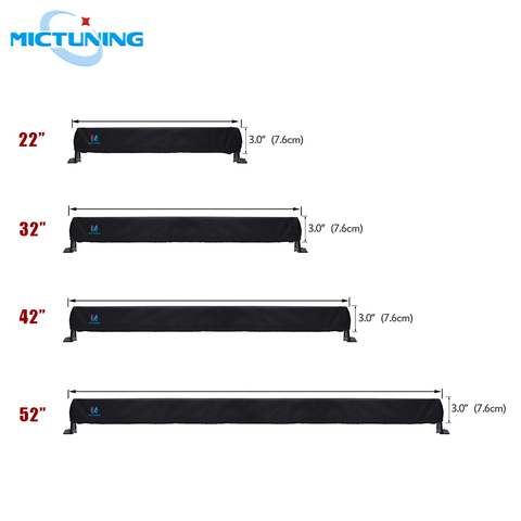 Автомобильный Универсальный нейлоновый чехол MICTUNING, 22 дюйма, 32 дюйма, 42 дюйма, 52 дюйма, прямой изогнутый светодиодный светильник, Премиум Защ... ► Фото 1/6