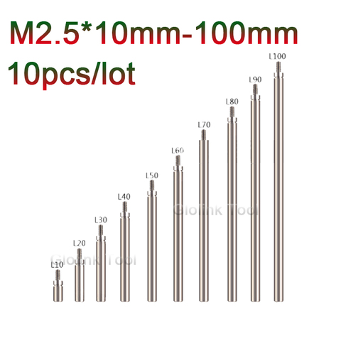 10 шт. удлинители для индикатора циферблата шатун из быстрорежущей стали аксессуары Больше спецификаций M2.5 * 10 мм-100 мм измерительные инструменты ► Фото 1/5