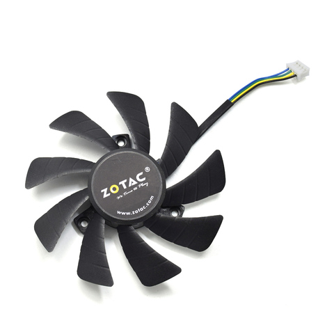 Новый 85 мм T129215SU T129215SH 4Pin GTX1060 6 гб вентилятор кулера DIY замена для Zotac GTX1060 6 гб мини GTX1060 3 гб мини-графические карты ► Фото 1/6